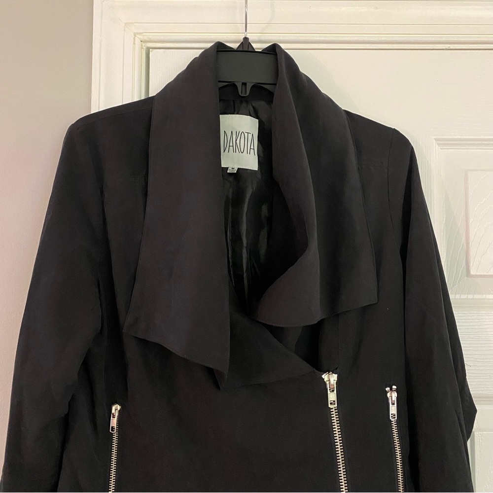 BB Dakota Faux Suede Black Asymmetrical
Jacket Medium Front Zip Up Moto - Picture 2 of 13